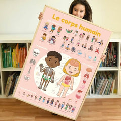 Poppik Educational Human Body Poster + 49 Stickers the Human Body