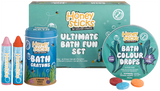 Ultimate Bath Fun Gift Set with Bath Crayons and Bath Drops by Honeysticks, Dragonfly Toys 