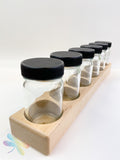 Wooden Paint Holder with Glass Jars
