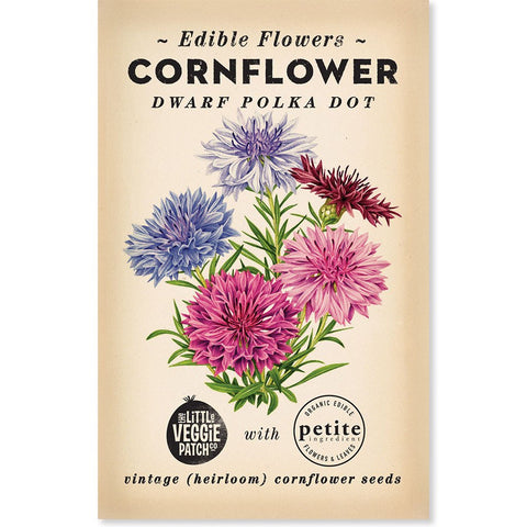 Heirloom Flower Seeds - Cornflower Polka Dot