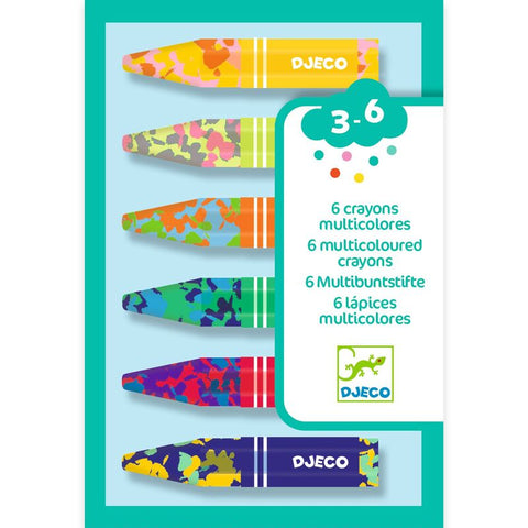 Multicoloured Flower Crayons by Djeco, Dragonfly Toys