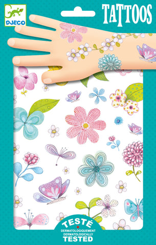 Fair Flowers of the Field Tattoos by Djeco, Dragonfly Toys 