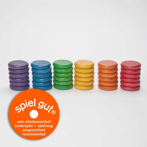 Grapat Coloured Coins (36 in 6 Colours), Dragonflytoys 