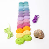Small Wooden Buttons Pastel,Dragonflytoys