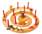 Grimms Wooden Birthday and Advent Ring Decoration Aster Flower