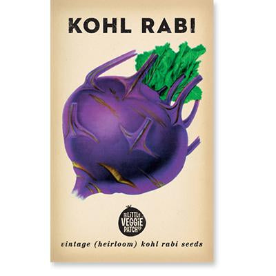 Heirloom Flower Seeds - Kohlrabi 'Rabi Purple', Dragonflytoys 