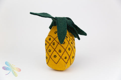 Pineapple Felt Play Food by Papoose, Dragonfly toys