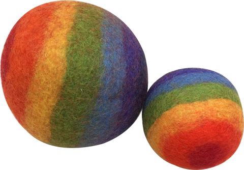 Natural Rainbow Felt Ball by Papoose