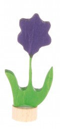 Purple Flower Grimms Birthday and Advent Ring Decoration