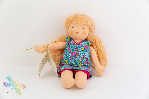 Small Steiner Doll- Girl with light curly hair  Dragonfly Toys