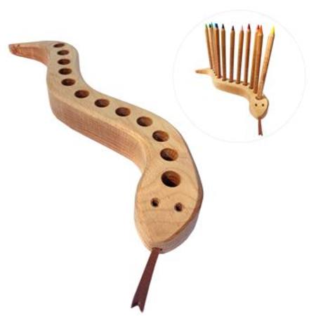 Snake Wooden Pencil Holder by Drei Blatter, Dragonflytoys 