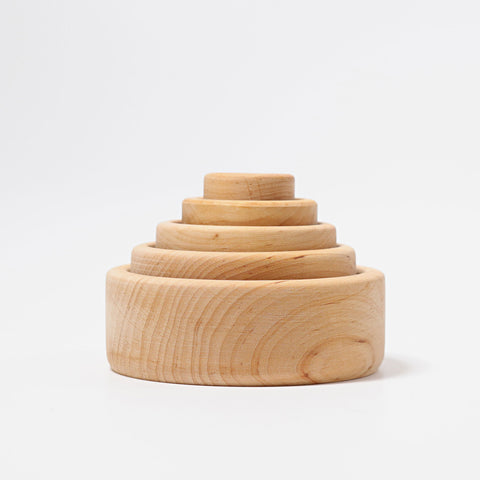 Grimms Stacking Bowls - Natural, Wooden toys, wood toys, dragonfly toys