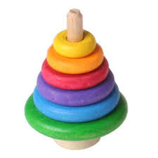 Wooden stacking ring decoration for birthday and advent rings by Grimms