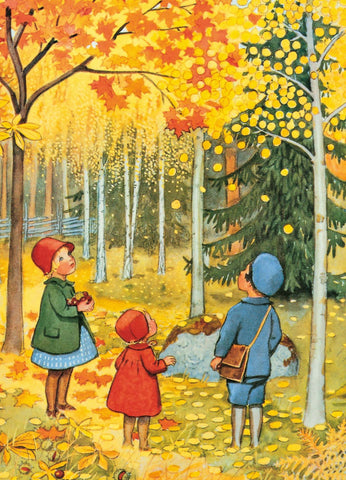Elsa Beskow Autumn Postcard