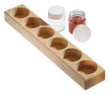 Wooden Paint Holder with Glass Jars