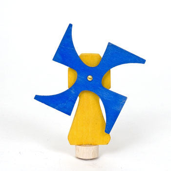 Wooden windmill decoration for birthday and advent rings by Grimms