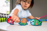 12 piece Magnetic Coloured Fishing in box