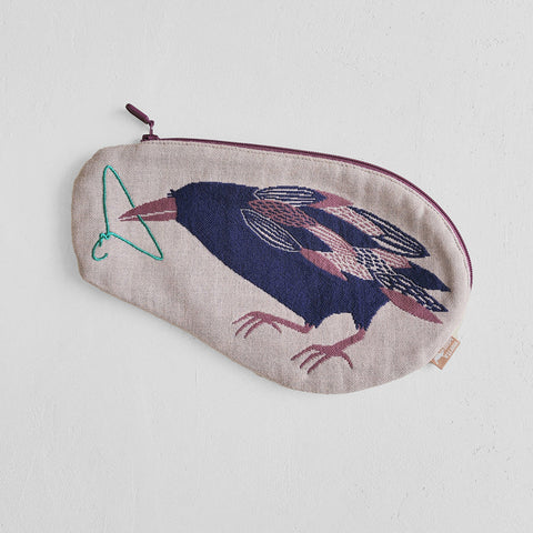 Morita MiW Pouch, Raven on Wire Hanger in Beige Pink, Dragonfly Toys 
