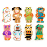 24 piece Wooden Magnetic Fancy Dress Up Set