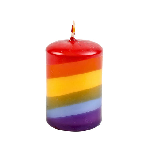 Ahrens Tall Tealight Candle - Rainbow
