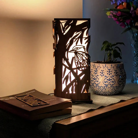Australian Birds: Australian Hardwood Lamp