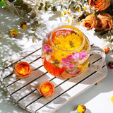 Rose Petals Blooming Tea Affirmation Greeting Card