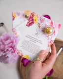 Rose Petals Blooming Tea Affirmation Greeting Card