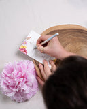 Rose Petals Blooming Tea Affirmation Greeting Card