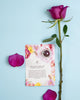 Rose Petals Blooming Tea Affirmation Greeting Card