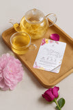 Rose Petals Blooming Tea Affirmation Greeting Card