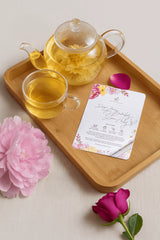 Carnation Flowers Blooming Tea Affirmation Greeting Card