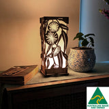 Blue Wren: Australian Hardwood Lamp