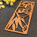 Blue Wren: Australian Wooden Bookmark