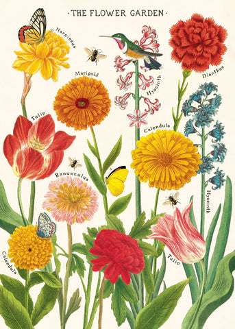 Cavallini Poster/Gift Wrap – Flower Garden