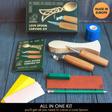 Celtic Spoon Carving Kit – Complete Starter Whittling Kit for Beginners Adults Teens and Kids
