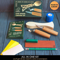 Celtic Spoon Carving Kit – Complete Starter Whittling Kit for Beginners Adults Teens and Kids