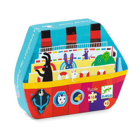 The Friends' Cruise 16pc Silhouette Puzzle by Djeco, Dragonfly Toys 