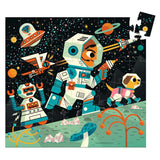 DJ7291Space Station 54 Piece Silhouette Puzzle by Djeco, Dragonfly Toys 
