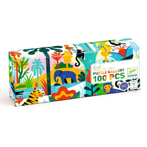 Jungle 100pc Gallery Puzzle by Djeco, Dragonfly Toys 