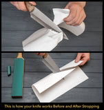 Dual-Sided Leather Paddle Strop & Polishing Compound