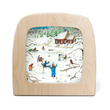 Toverlux Silhouette Red Cottage Winter  -  Eentje Van Margo