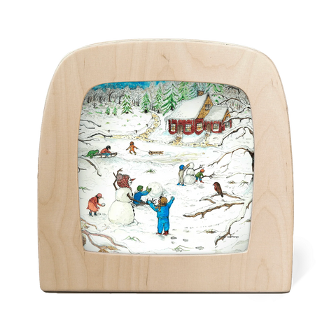 Toverlux Silhouette Red Cottage Winter  -  Eentje Van Margo
