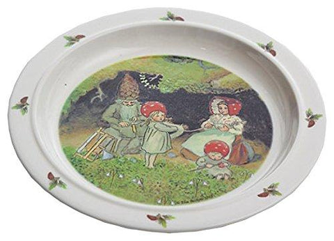 Elsa Beskow Flower Children Flat Plate with Non Slip, Dragonfly Toys 