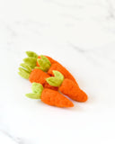 FELT CARROTS - 5 ORANGE CARROTS , Dragonfly Toys 