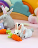 FELT CARROTS - 5 ORANGE CARROTS , Dragonfly Toys 