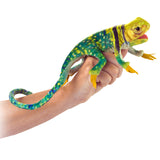 FM2798 - Pack of 3 Mini Collared Lizard Finger Puppet, Dragonfly Toys 
