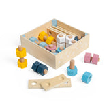 FSC® Certified Crate of Nuts and Bolts _ Construction Toys _ Bigjigs Toys Dragonfly Toys 