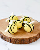 Felt Bees Loose Parts - 5 Bees, Dragonfly Toys 