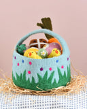 FeltBlueBasketwithColourfulDots_DragonflyToys7