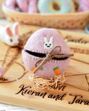 Felt Egg Cover Pink with Bunny Motif, Dragonfly Toys 